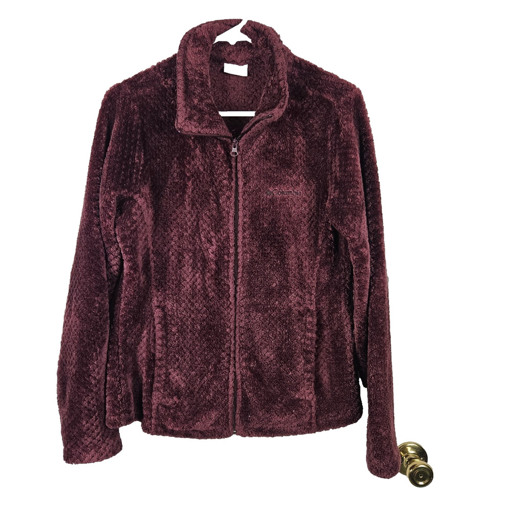 Columbia Womens M Fire Side Sherpa Full Zip Textured Jacket Fleece Gorpcore 0668